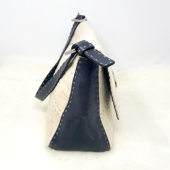 Fendi Black and Cream Shoulder Bag RARE mama baguette - Picture 3 of 15